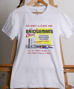 Bridgeman’s Bowl 48 lanes to serve you cocktails restaurant billiards shirt