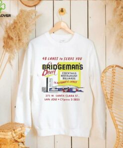 Bridgeman’s Bowl 48 lanes to serve you cocktails restaurant billiards shirt