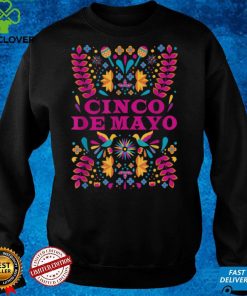 Bright Colored Cinco De Mayo Flower Graphic for Women Kids T Shirt