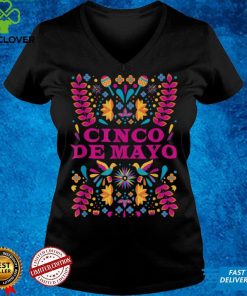 Bright Colored Cinco De Mayo Flower Graphic for Women Kids T Shirt