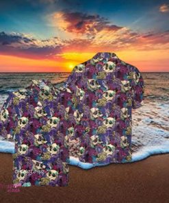 Bright Magic Psychedelic Mushrooms And Skulls Hawaiian Shirt