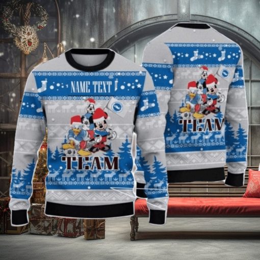 Brighton Hove Albion FC Disney Team Custom Name Ugly Christmas Sweater