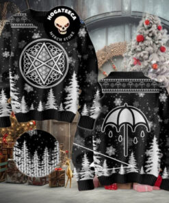 Bring Me The Horizon Logo Rock Band Christmas Sweater Chirstmas Gifts 2024 Xmas For Family And Friends Ugly Sweater