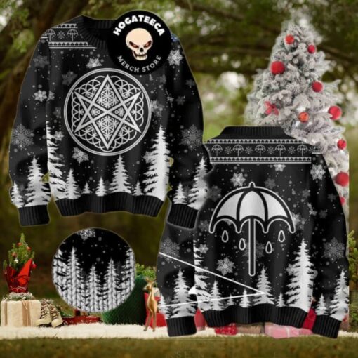 Bring Me The Horizon Logo Rock Band Christmas Sweater Chirstmas Gifts 2024 Xmas For Family And Friends Ugly Sweater