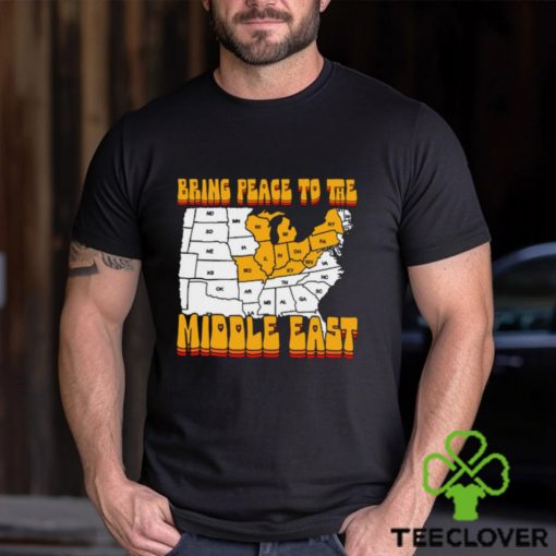 Bring Peace To The Middle East Usa Map Shirt