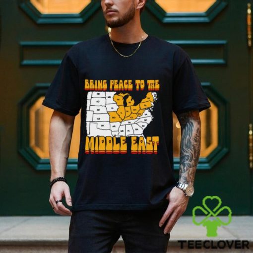 Bring Peace To The Middle East Usa Map Shirt