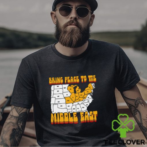 Bring Peace To The Middle East Usa Map Shirt