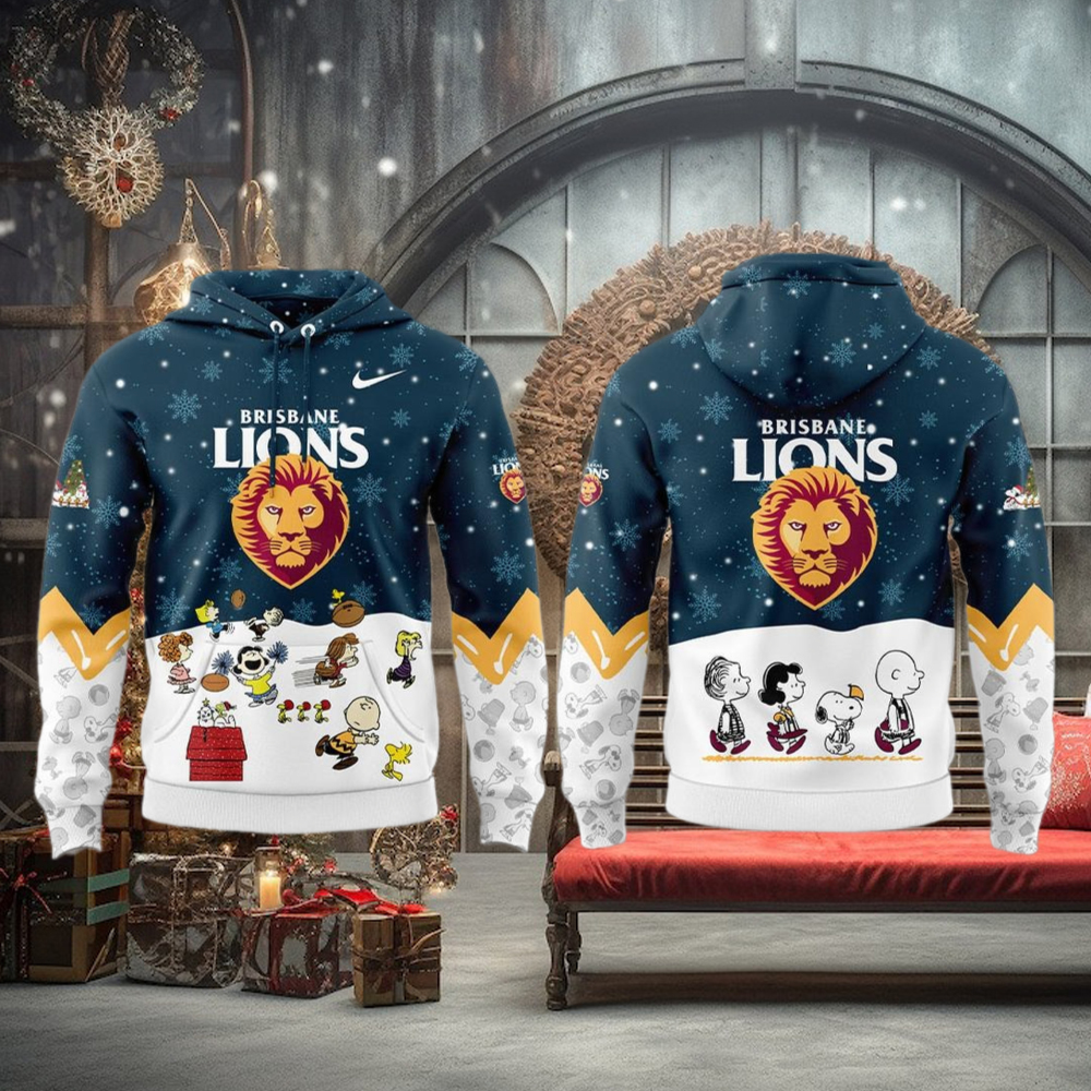 Brisbane Lions Peanuts & Snoopy Speciality Edition For Fans Hoodie Cap Brisbane Lions Peanuts & Snoopy Speciality Edition For Fans Hoodie Cap
