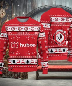 Bristol City Luau Efl Logo Team Ugly Christmas Sweater For Fans Gift Unisex Sweatshirt
