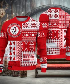 Bristol City Surf Efl Logo Team Ugly Christmas Sweater For Fans Gift Unisex Sweatshirt