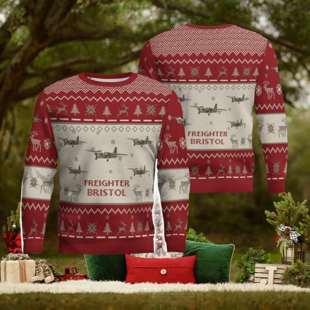 Bristol Freighter Aircraft Red Ugly Chrisrmas Sweater Aircraft Lover Veteran 3D Sweater Winter Gift Bristol Freighter Aircraft Red Ugly Chrisrmas Sweater Aircraft Lover Veteran 3D Sweater Winter Gift