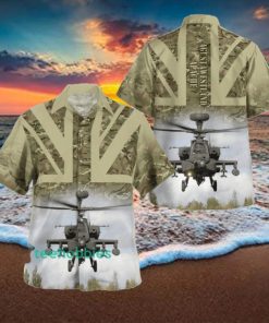 British Army AgustaWestland Apache Aloha Summer Beach Short Sleeve Hawaiian Shirt