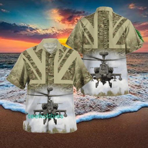 British Army AgustaWestland Apache Aloha Summer Beach Short Sleeve Hawaiian Shirt