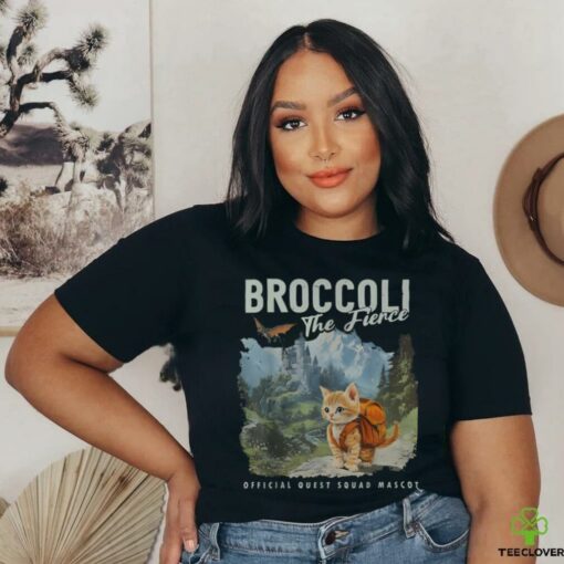 Broccoli the Fierce Quest Fantasy Squad Broccoli Cat T Shirt