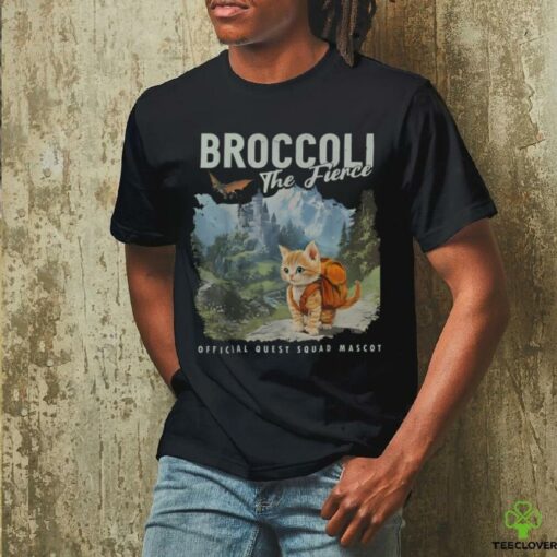 Broccoli the Fierce Quest Fantasy Squad Broccoli Cat T Shirt
