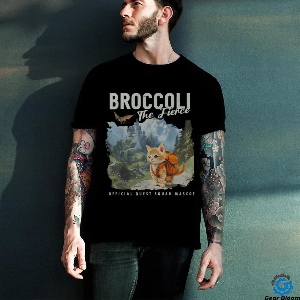 Broccoli the Fierce Quest Fantasy Squad Broccoli Cat T Shirt Broccoli the Fierce Quest Fantasy Squad Broccoli Cat T Shirt
