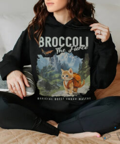 Broccoli the Fierce Quest Fantasy Squad Broccoli Cat T Shirt