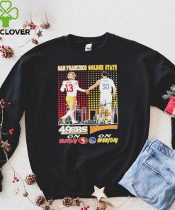 Brock Purdy And Stephen Curry Players San Francisco 49ers On Sunday Golden State Warriors On Everyday Signatures Logo Shirt