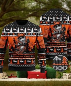 Broncos Jack Skellington Halloween Knitted Ugly Christmas Sweater