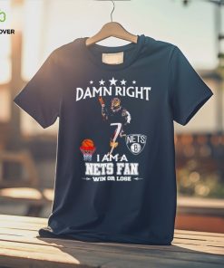 BrooklyKnight mascot damn right I am a Nets fan win or lose shirt