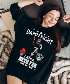 BrooklyKnight mascot damn right I am a Nets fan win or lose hoodie, sweater, longsleeve, shirt v-neck, t-shirt