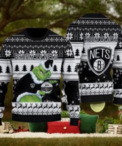 Brooklyn Nets Grinch Christmas Ugly Sweater