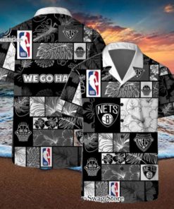 Brooklyn Nets National Basketball Association All Over Print Hawaiian Set Pattern
