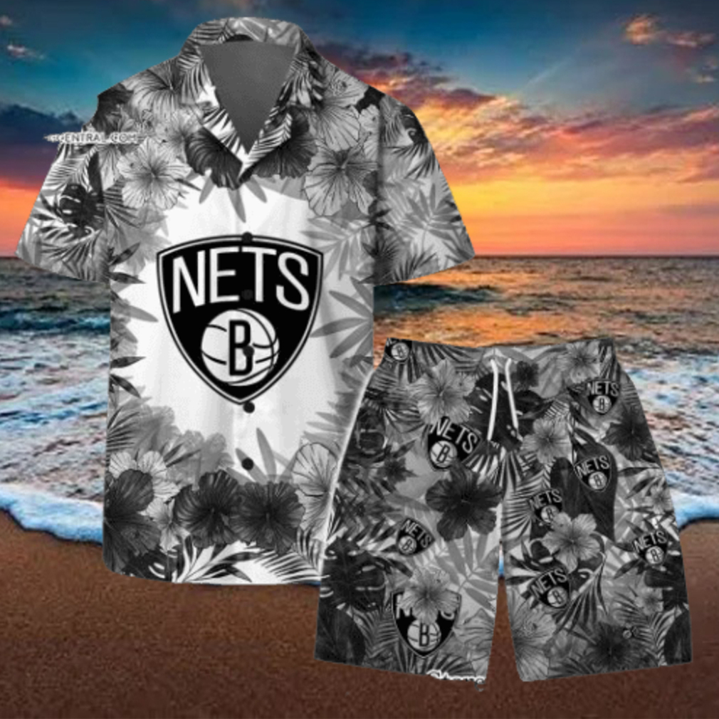Brooklyn Nets National Basketball Association Hawaiian Set Floral Pattern Pattern Brooklyn Nets National Basketball Association Hawaiian Set Floral Pattern Pattern