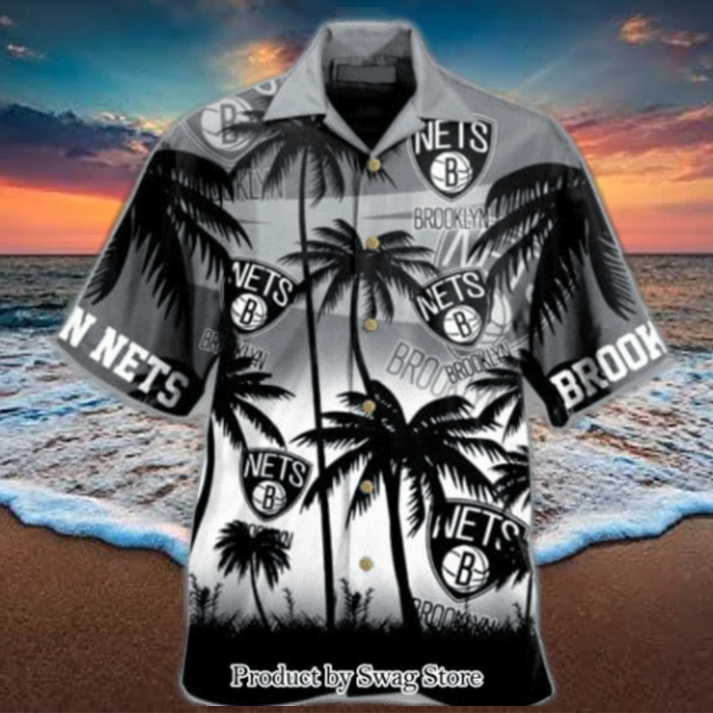 Brooklyn Nets National Basketball Association Hawaiian Set Pattern Brooklyn Nets National Basketball Association Hawaiian Set Pattern