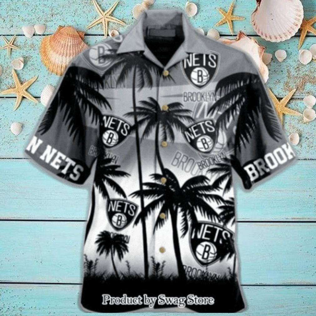 Brooklyn Nets National Basketball Association Hawaiian Set Pattern Brooklyn Nets National Basketball Association Hawaiian Set Pattern
