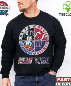 Brooklyn Nets x New York Islanders x New York Giants x New Jersey Devils  T Shirt Limited edition
