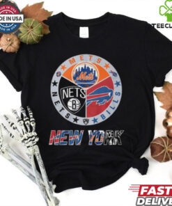 Brooklyn Nets x New York Mets x Buffalo Bills Unisex T Shirt Limited edition