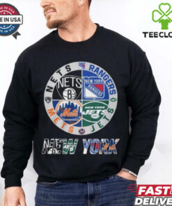 Brooklyn Nets x New York Rangers x New York Jets x New York Mets Unisex T Shirt Limited Edition