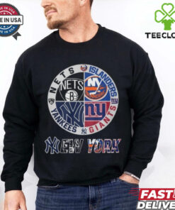 Brooklyn Nets x New York Yankees x New York Giants x New York Islanders Unisex T Shirt Limited Edition