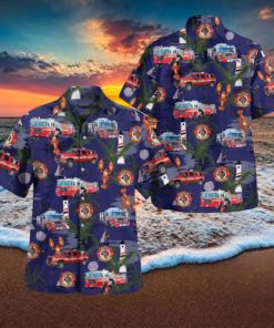 Brooklyn, New York, FDNY Engine 202 Ladder 101 Batt. 32 Red Hook Raiders Hawaiian Shirt