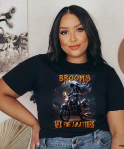 Brooms Are For Amateurs Witches Ride Motorcycle Halloween Long Sleeve T Shirt