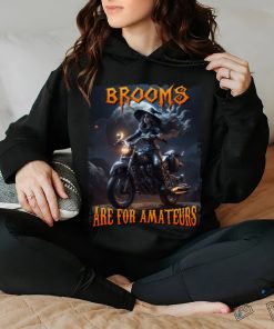 Brooms Are For Amateurs Witches Ride Motorcycle Halloween Long Sleeve T Shirt