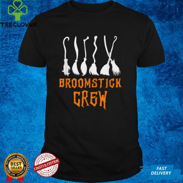 Broomstick Crew Funny Witch Broom Simple Halloween Costume T Shirt