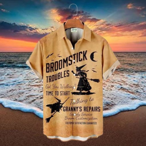 Broomstick Troubles Got You Walking Time To Start Halloween Hawaiian Shirt