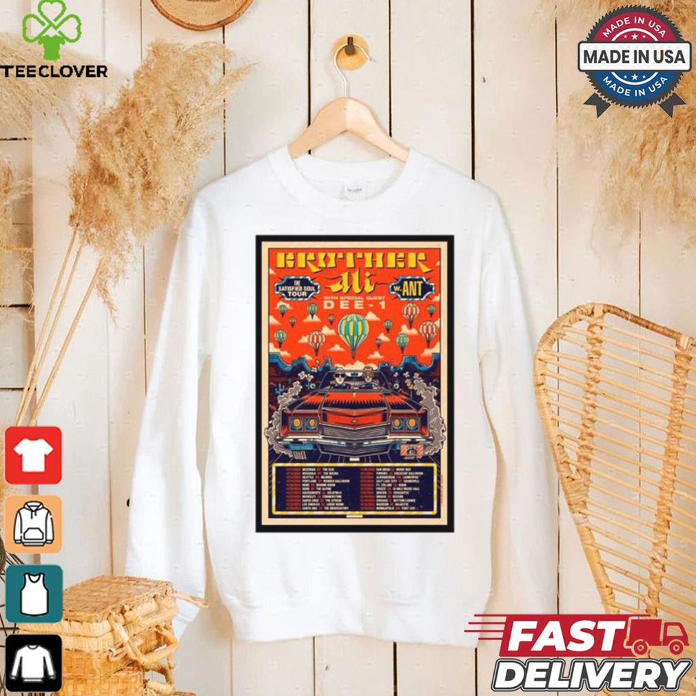 Brother Ali With ANT Dee 1 The Satisfied Soul Tour 2024 Poster Shirt Brother Ali With ANT Dee 1 The Satisfied Soul Tour 2024 Poster Shirt