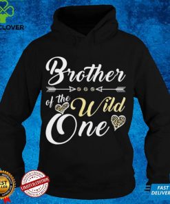 Brother Of The Wild One 1st Birthday Leopard Heart Brother Shirt