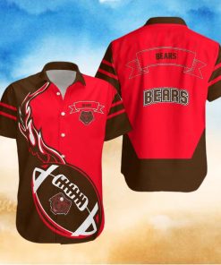 Brown Bears 3D Hawaiian Shirt Flame Ball NCAA Men And Women Gift For Fans