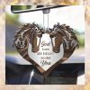 Brown Horse Couple God Knew My Heart Personalized Ornament