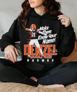 Browns Denzel Ward Make Them Know Your Name Signature 2024 T Shirt 3 Browns Denzel Ward Make Them Know Your Name Signature 2024 T Shirt
