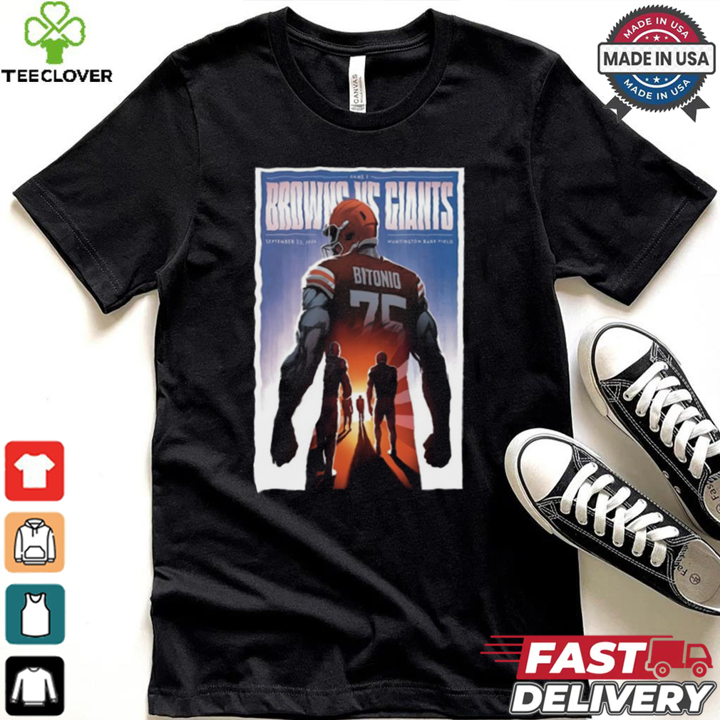Browns vs. Giants Game Day 2024 Poster Shirt Browns vs. Giants Game Day 2024 Poster Shirt