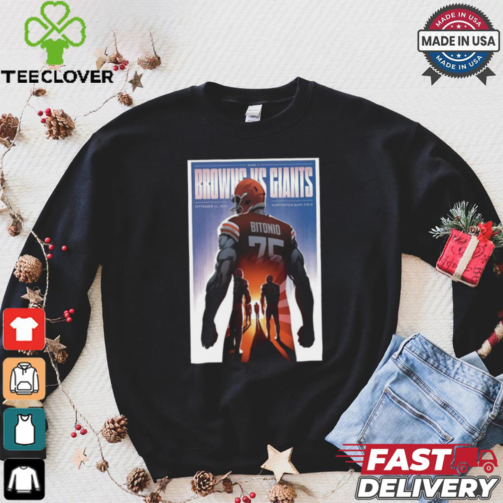 Browns vs. Giants Game Day 2024 Poster Shirt Browns vs. Giants Game Day 2024 Poster Shirt