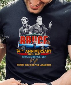 Bruce 74th Anniversary 1949 2023 Bruce Springsteen Thank You For The Memories Signatures Shirt