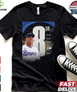 Bruce Bochy 2,159 Texas Rangers MLB All time Managerial wins shirt