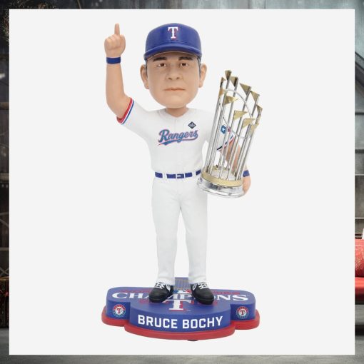 Bruce Bochy Texas Rangers 2023 World Series Champions Bobblehead Ornament