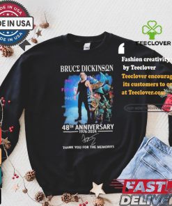 Bruce Dickinson 48th Anniversary 1976 2024 Thank You For The Memories T Shirt